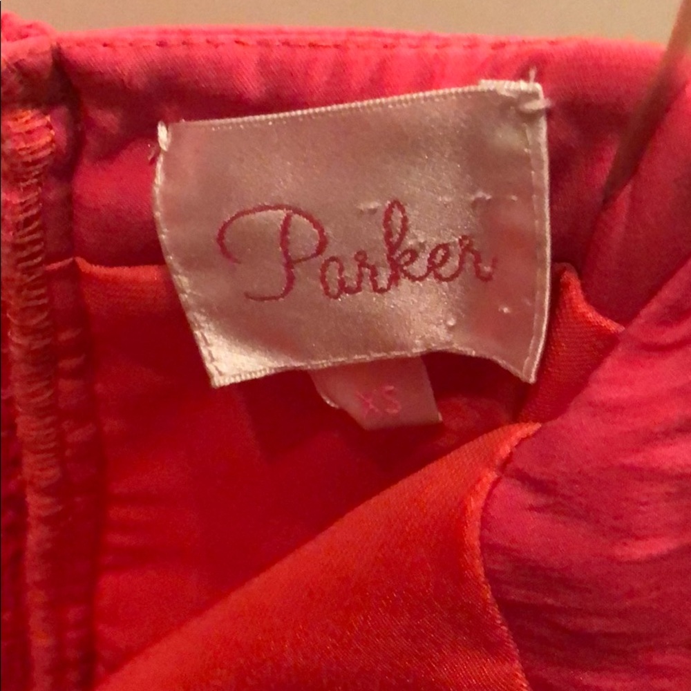 strapless Parker orangey pink summer dress - Picture 6 of 6